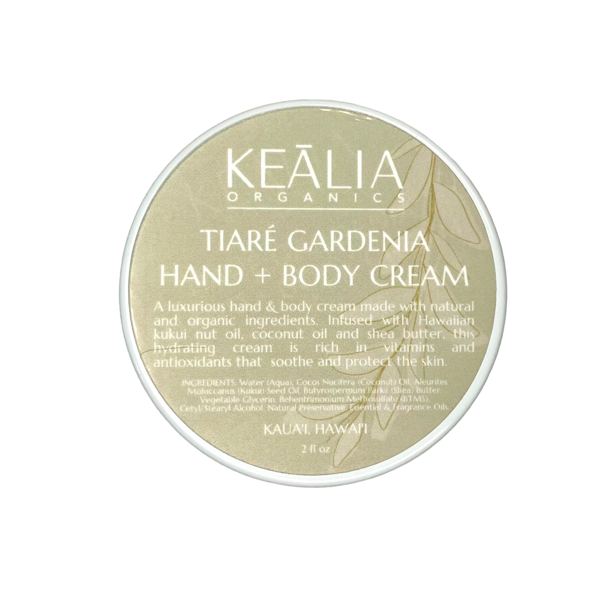 tiare gardenia hand + body cream 2 oz – Keālia