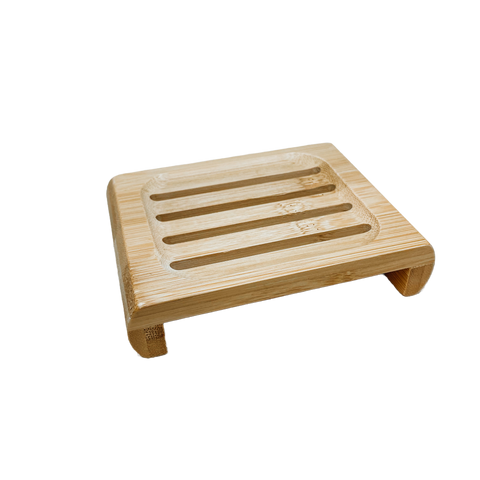 raised bamboo soap dish